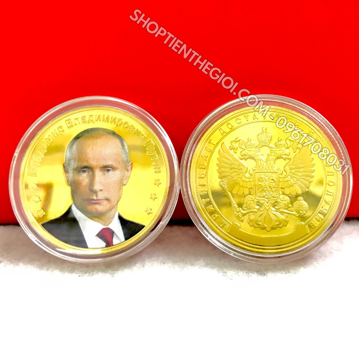 Xu Lưu Niệm Tổng Thống Putin Mạ Vàng In Màu 